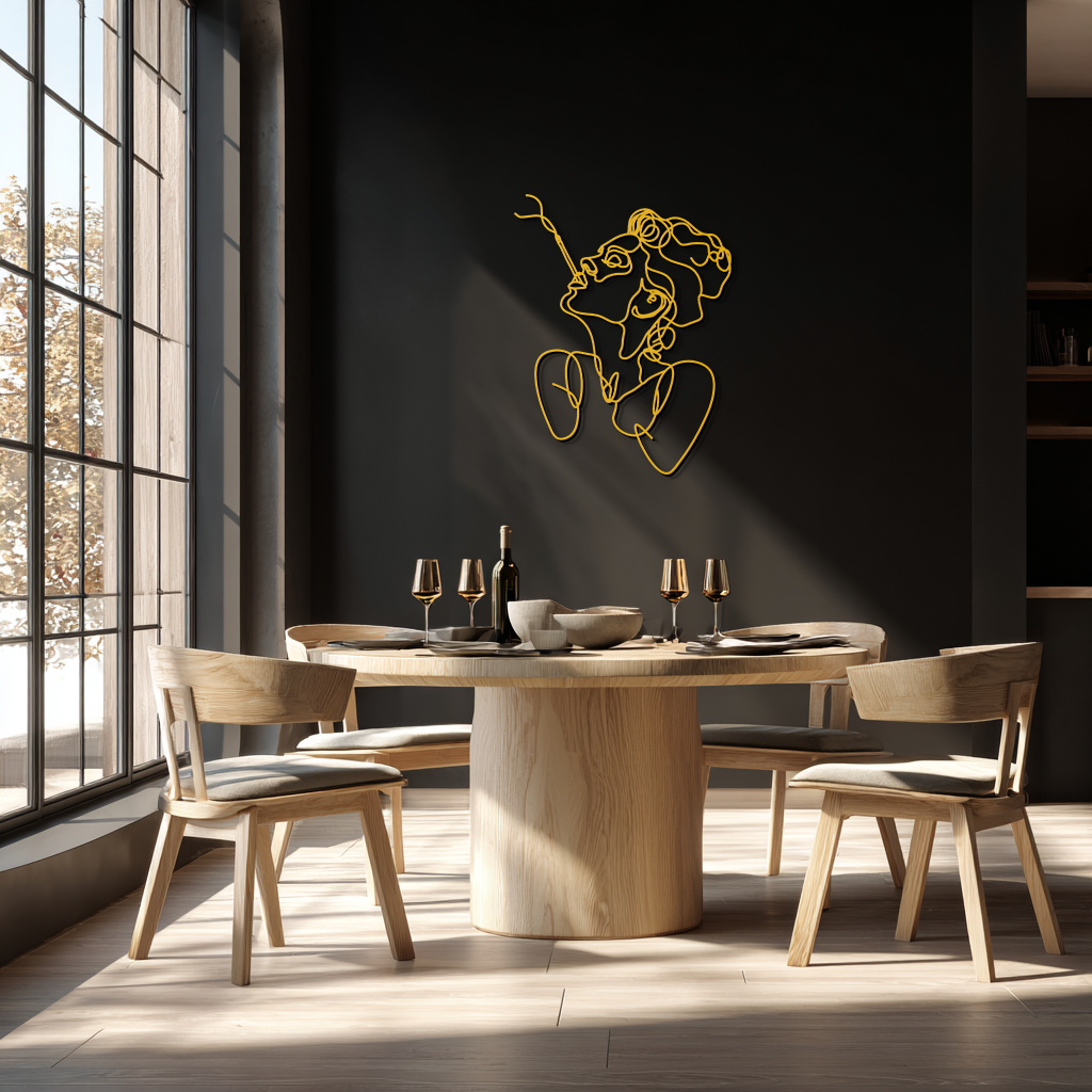 Abstract Feminine Line Art Metal Wall Decor - Minimalist Modern Design - KAF072 - Tampa Home & Garden Store