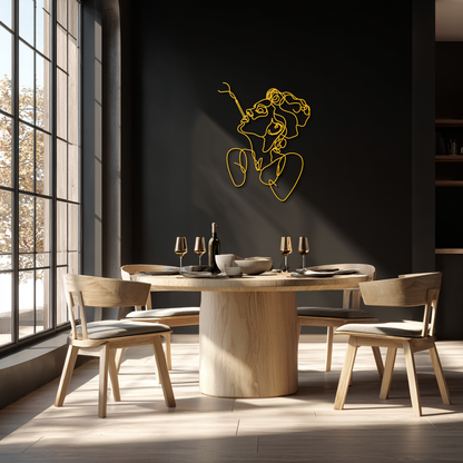 Abstract Feminine Line Art Metal Wall Decor - Minimalist Modern Design - KAF072 - Tampa Home & Garden Store