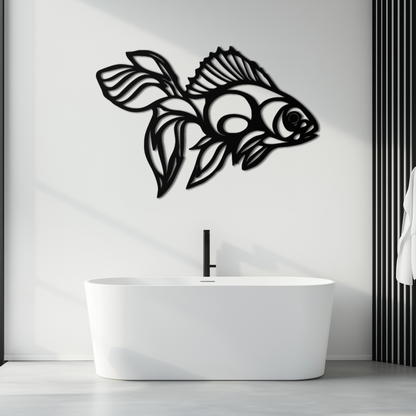 Abstract Fish Metal Wall Art - Modern Steel Wall Decor - KAF101 - Tampa Home & Garden Store
