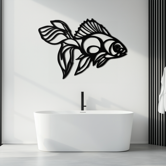 Abstract Fish Metal Wall Art - Modern Steel Wall Decor - KAF101 - Tampa Home & Garden Store