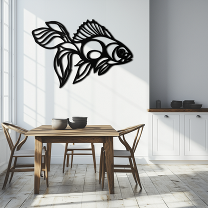 Abstract Fish Metal Wall Art - Modern Steel Wall Decor - KAF101 - Tampa Home & Garden Store