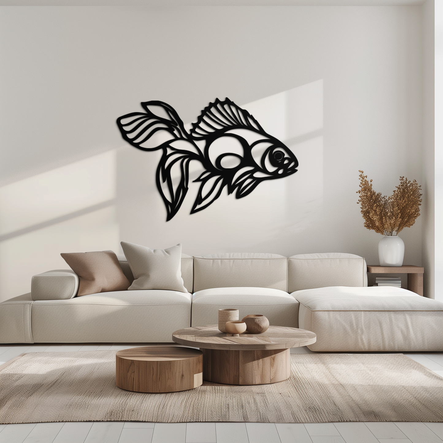 Abstract Fish Metal Wall Art - Modern Steel Wall Decor - KAF101 - Tampa Home & Garden Store