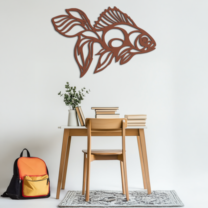 Abstract Fish Metal Wall Art - Modern Steel Wall Decor - KAF101 - Tampa Home & Garden Store