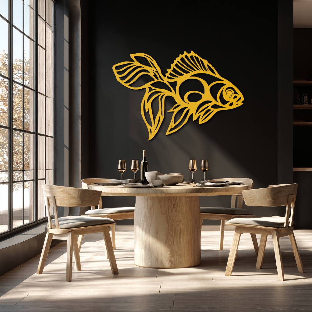 Abstract Fish Metal Wall Art - Modern Steel Wall Decor - KAF101 - Tampa Home & Garden Store