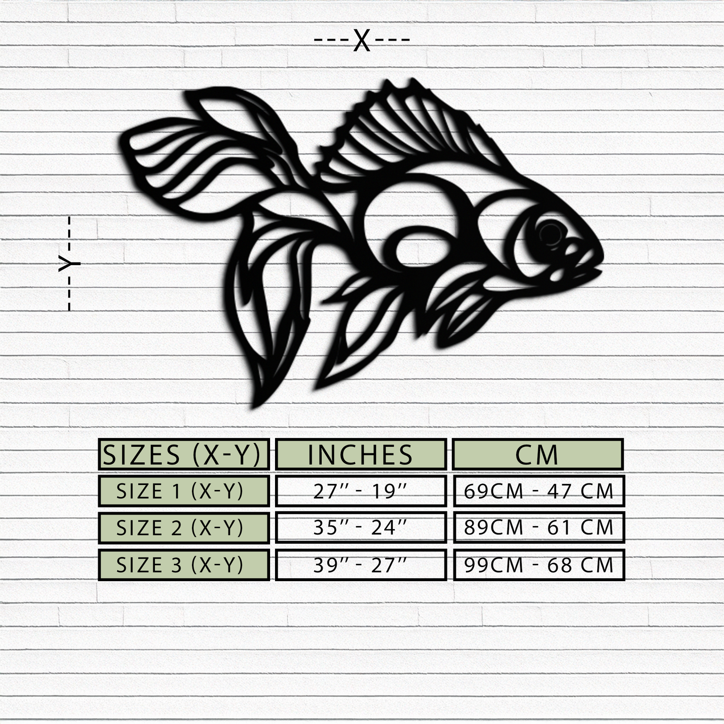 Abstract Fish Metal Wall Art - Modern Steel Wall Decor - KAF101 - Tampa Home & Garden Store