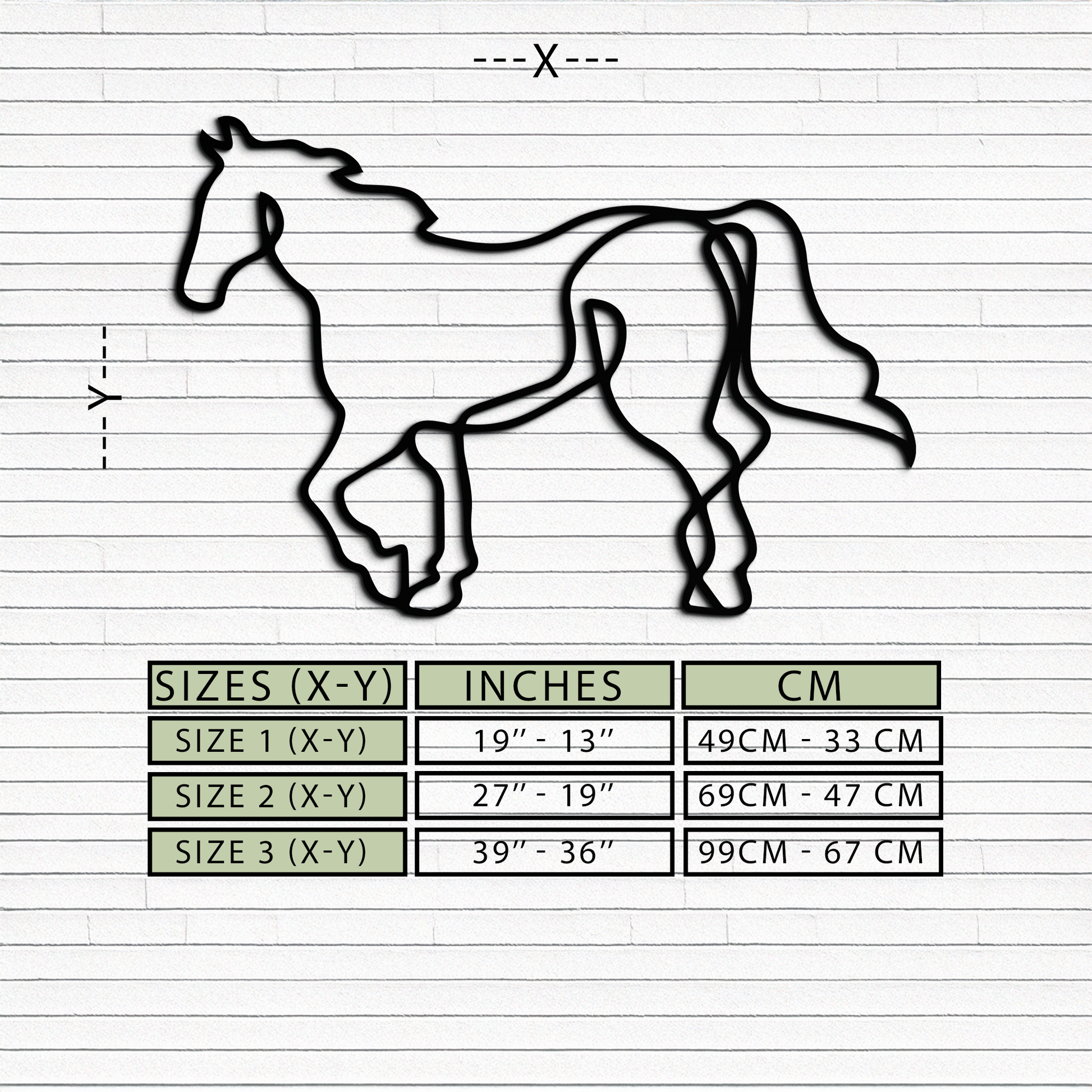 Abstract Horse Metal Wall Art - Minimalist Steel Horse Silhouette - KAF121 - Tampa Home & Garden Store
