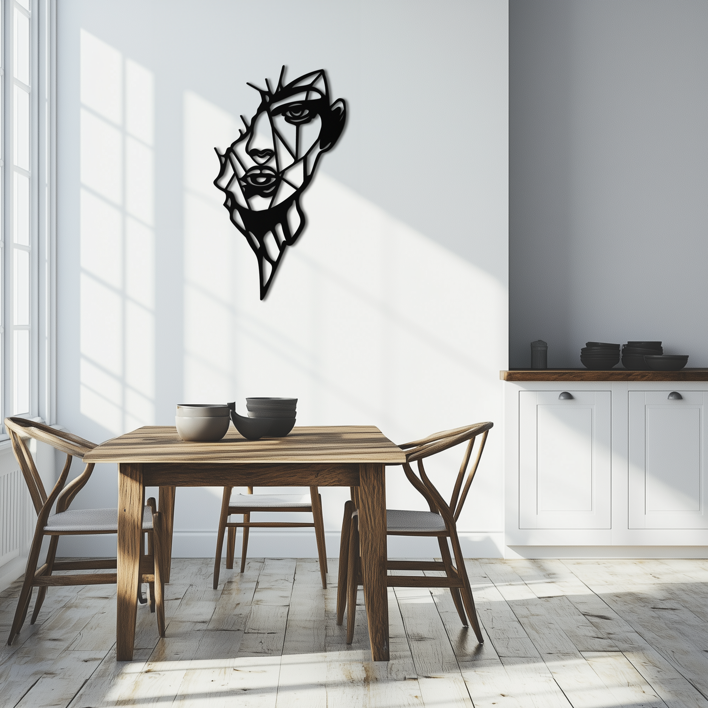 Abstract Line Art Woman Face Metal Wall Art – Modern Feminine Silhouette Decor- KAF650 - Tampa Home & Garden Store