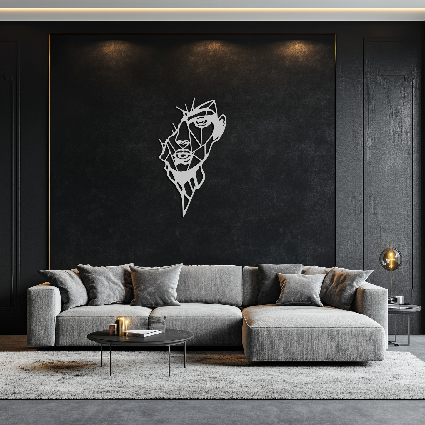 Abstract Line Art Woman Face Metal Wall Art – Modern Feminine Silhouette Decor- KAF650 - Tampa Home & Garden Store