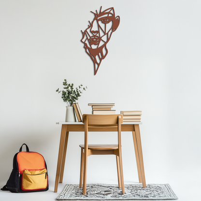 Abstract Line Art Woman Face Metal Wall Art – Modern Feminine Silhouette Decor- KAF650 - Tampa Home & Garden Store