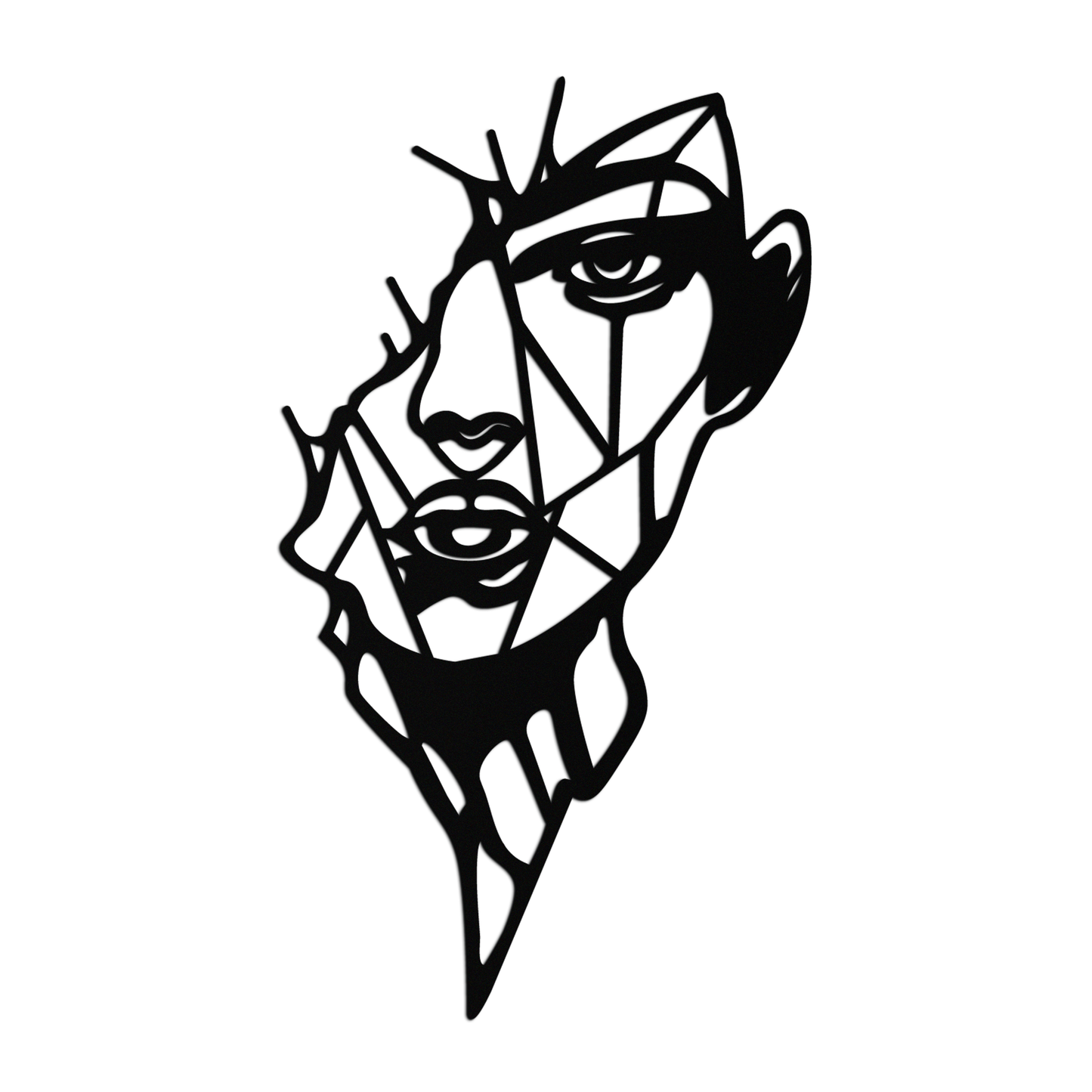 Abstract Line Art Woman Face Metal Wall Art – Modern Feminine Silhouette Decor- KAF650 - Tampa Home & Garden Store