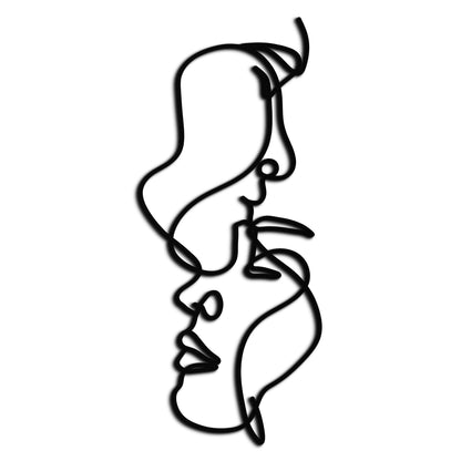Abstract Lovers Metal Wall Art - Modern Minimalist Line Art - KAF031 - Tampa Home & Garden Store