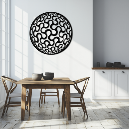 Abstract Sphere Pattern Metal Wall Art – Modern Round Geometric Decor for Home or Office - KAF585 - Tampa Home & Garden Store