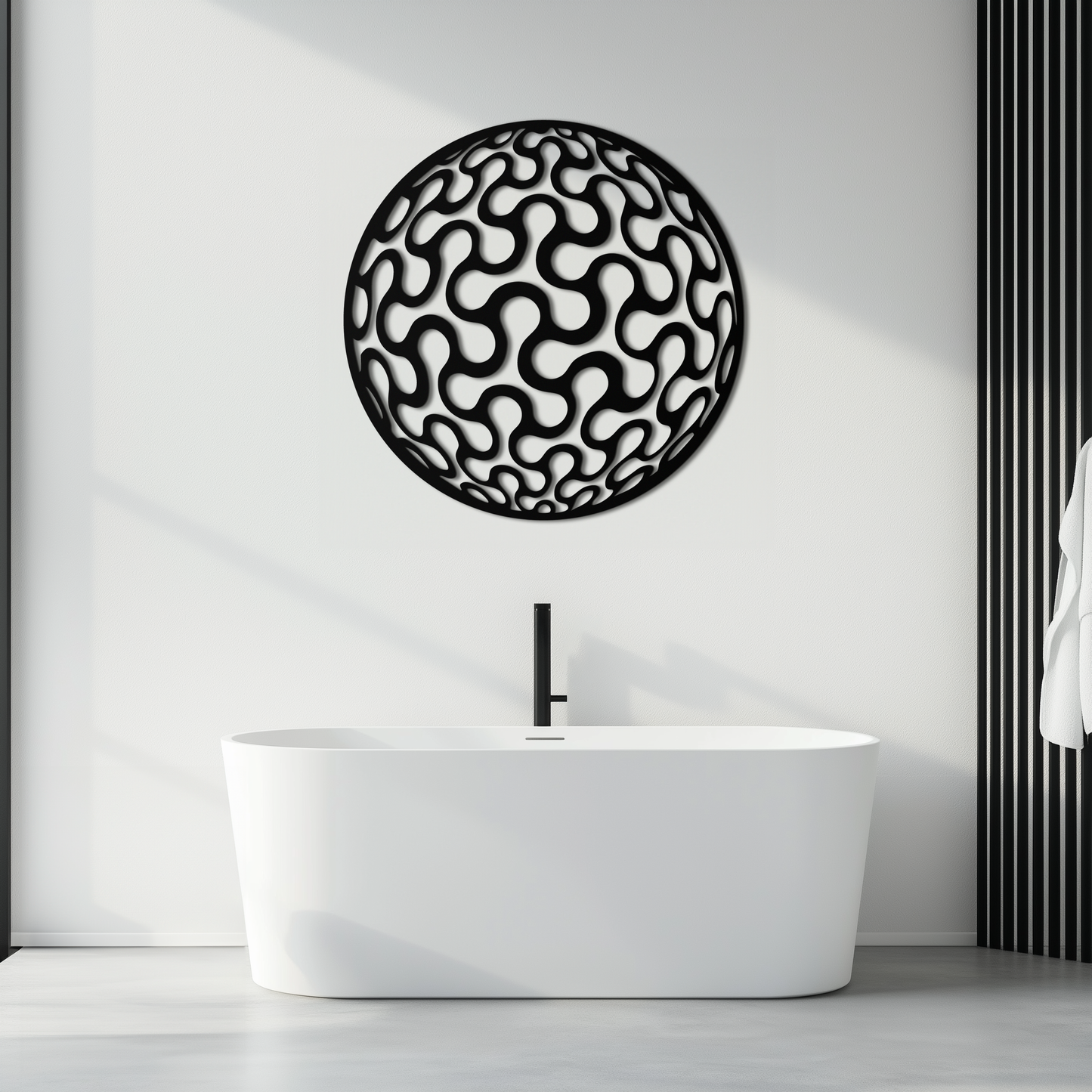 Abstract Sphere Pattern Metal Wall Art – Modern Round Geometric Decor for Home or Office - KAF585 - Tampa Home & Garden Store
