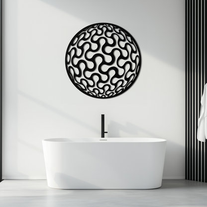 Abstract Sphere Pattern Metal Wall Art – Modern Round Geometric Decor for Home or Office - KAF585 - Tampa Home & Garden Store