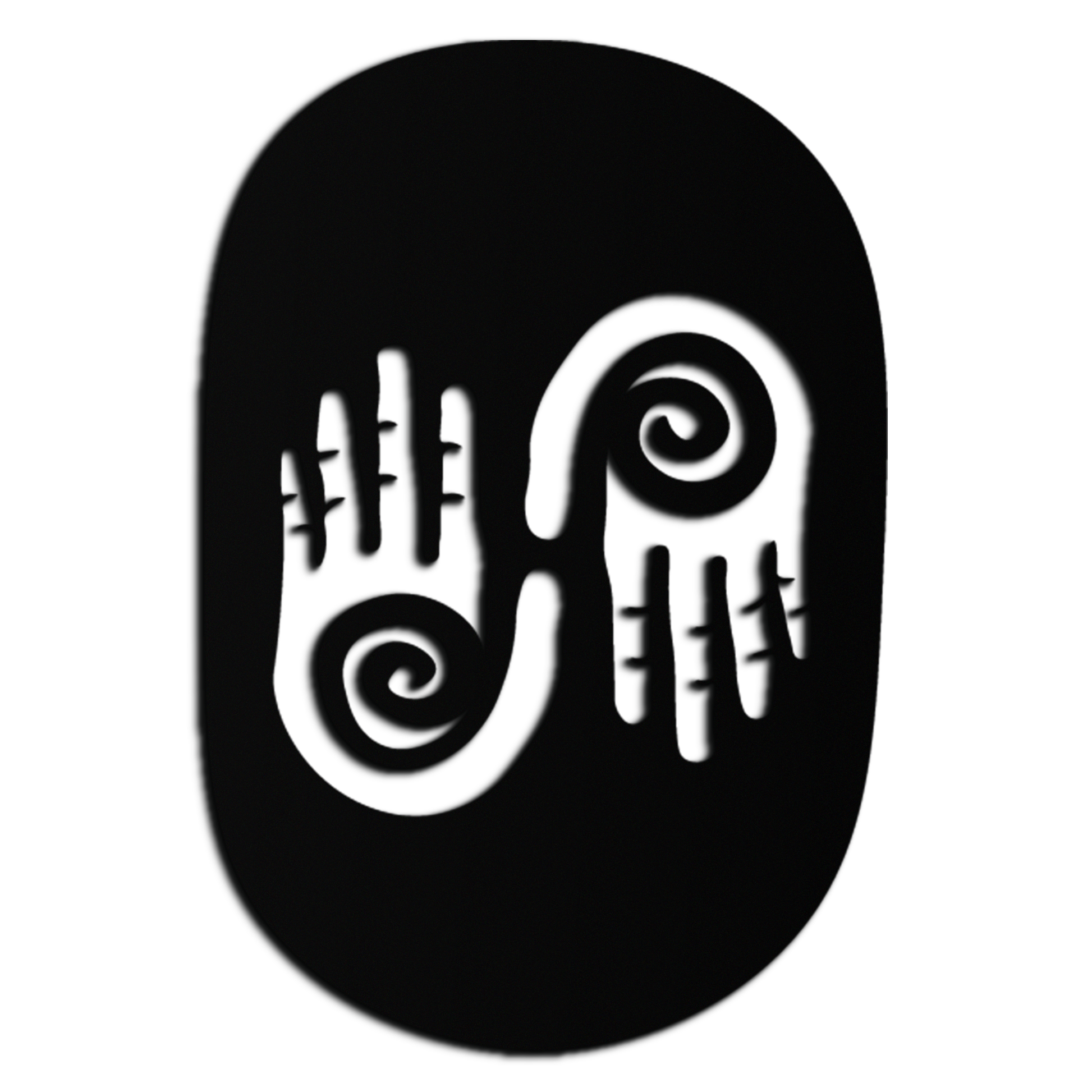 Abstract Spiral Hands Metal Wall Art – Mystical Black Steel Decor with Spiraled Palm Silhouette for Modern Interiors- KAF421 - Tampa Home & Garden Store