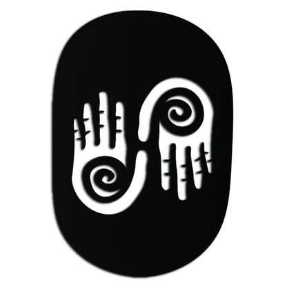 Abstract Spiral Hands Metal Wall Art – Mystical Black Steel Decor with Spiraled Palm Silhouette for Modern Interiors- KAF421 - Tampa Home & Garden Store