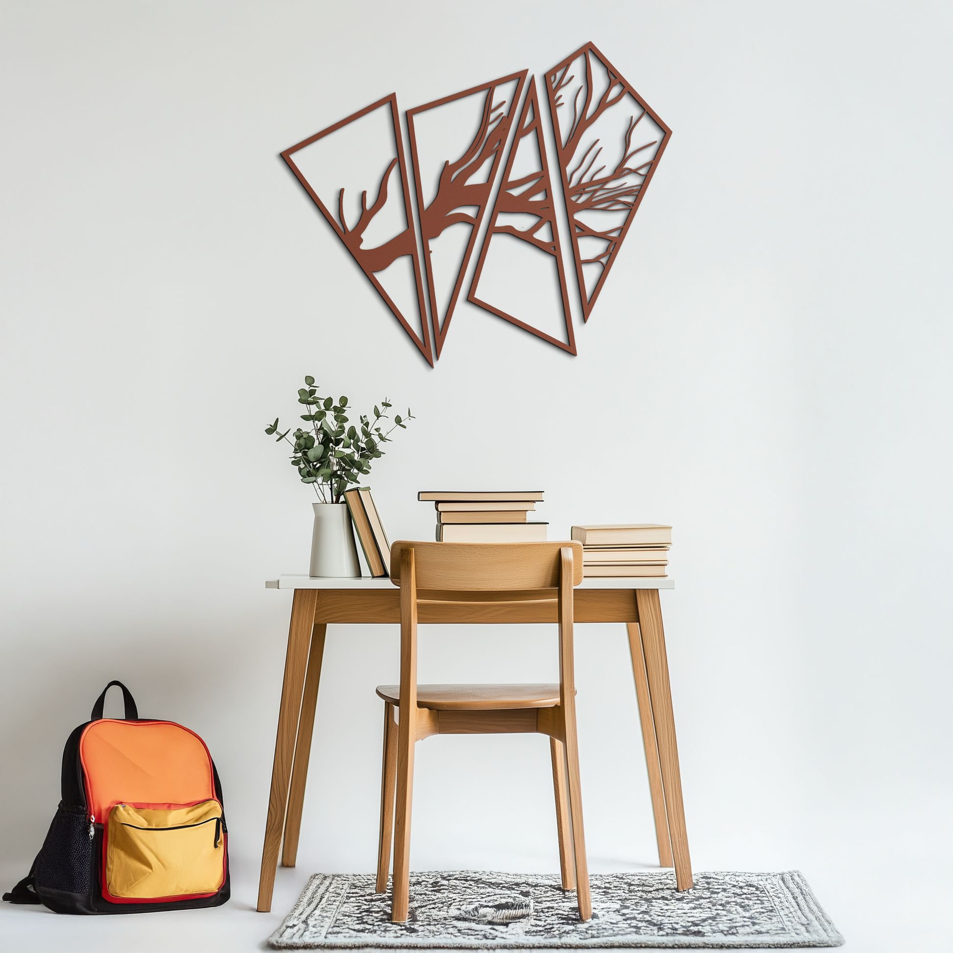Abstract Tree Branch Metal Wall Art - Modern Geometric Steel Decor - KAF088 - Tampa Home & Garden Store
