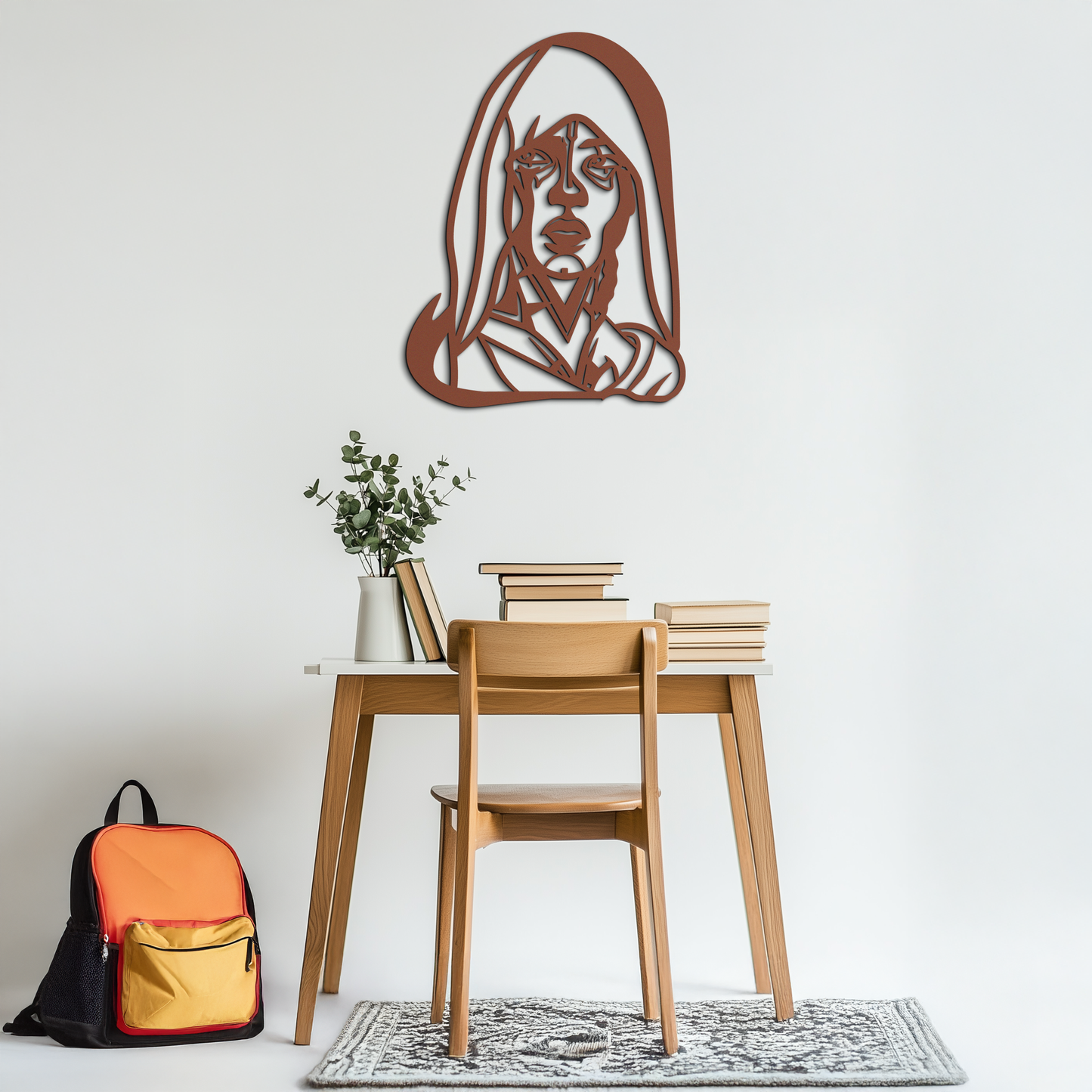 Abstract Tribal Woman Metal Wall Art – Modern Black Silhouette Home Decor- KAF559 - Tampa Home & Garden Store