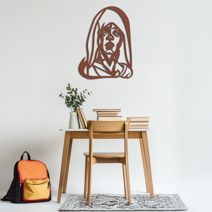 Abstract Tribal Woman Metal Wall Art – Modern Black Silhouette Home Decor- KAF559 - Tampa Home & Garden Store