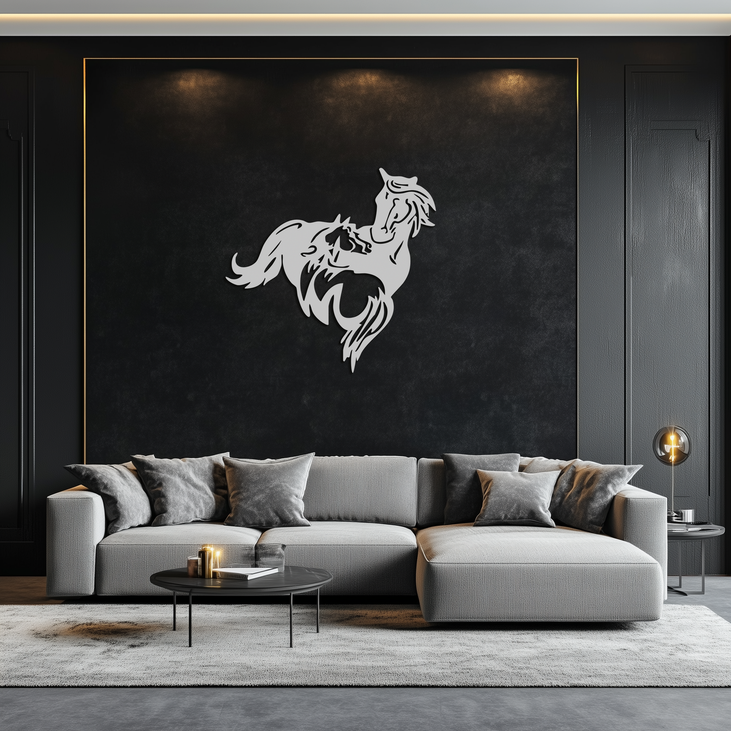 Abstract Wild Horses Metal Wall Art – Dynamic Horse Silhouette Decor- KAF569 - Tampa Home & Garden Store