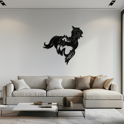 Abstract Wild Horses Metal Wall Art – Dynamic Horse Silhouette Decor- KAF569 - Tampa Home & Garden Store