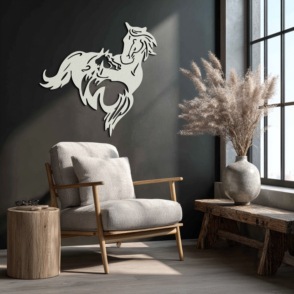 Abstract Wild Horses Metal Wall Art – Dynamic Horse Silhouette Decor- KAF569 - Tampa Home & Garden Store
