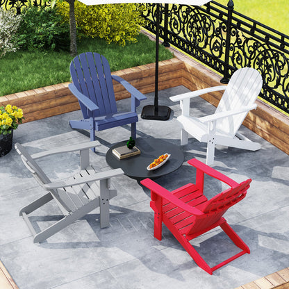 Sillón Adirondack de Acacia para Patio con Asiento Inclinado - Azul