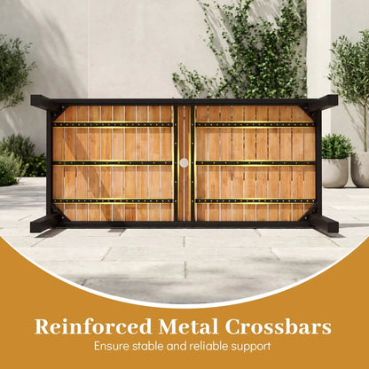 Acacia Wood Outdoor Dining Table Umbrella Hole