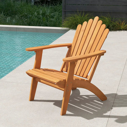 Acacia Wood Adirondack Chair 400 Lb Capacity