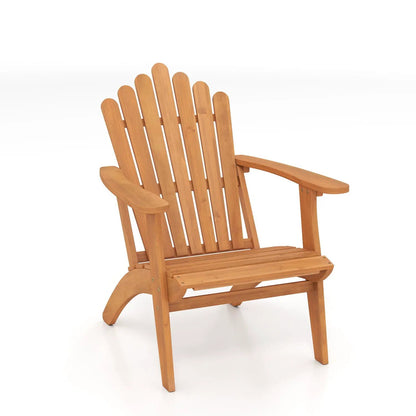 Acacia Wood Adirondack Chair 400 Lb Capacity