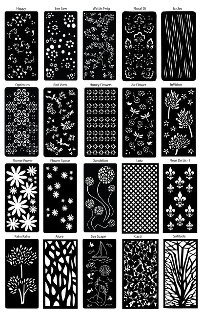 Outdoor metal privacy panels by Rustica, heavy-duty steel 60–72 in, 25 patterns for patio fences on Tampa Home & Garden Store