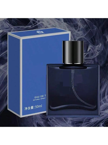 Men's perfume bottle in dark blue glass with blue gift box, 50ml on Tampa Home & Garden Store