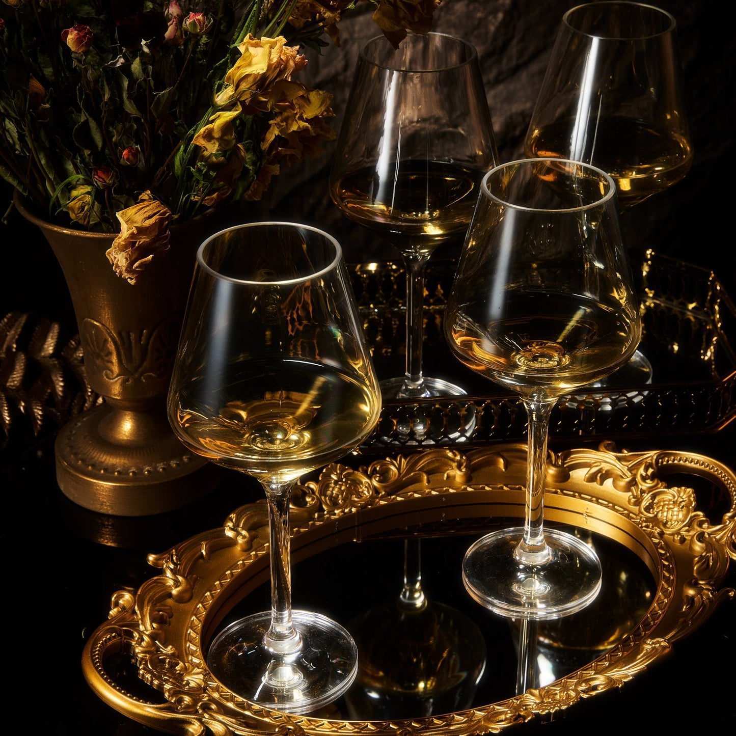 Barcelona Set of 4 Acrylic Stemless Wine Glasses