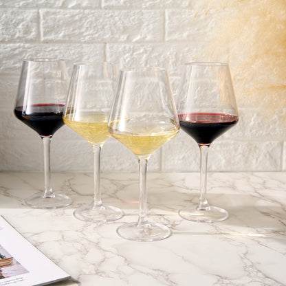 Barcelona Set of 4 Acrylic Stemless Wine Glasses