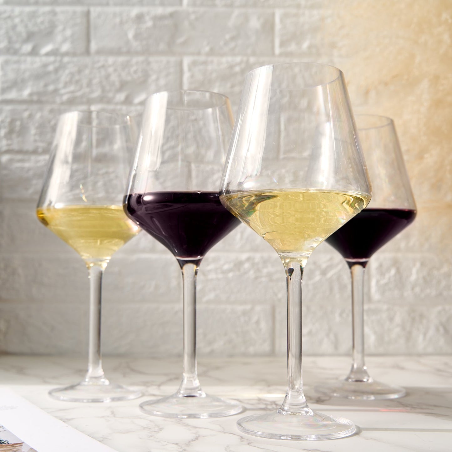 Barcelona Set of 4 Acrylic Stemless Wine Glasses