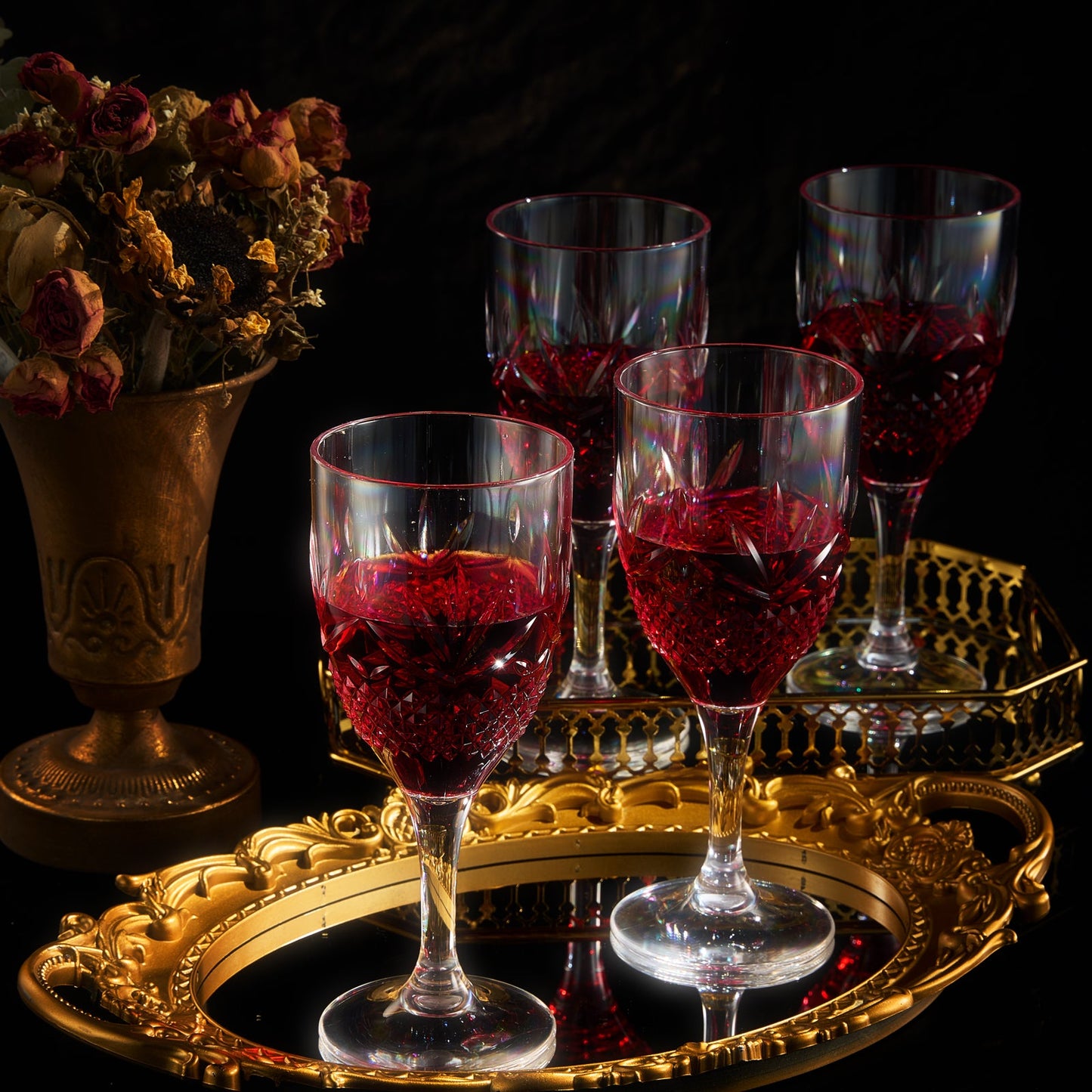 Onix Acrylic Crystal Wine Glasses Set of 4