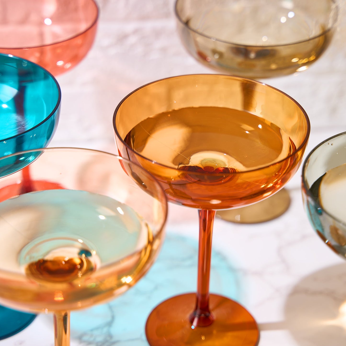 Acrylic Champagne Coupe Cocktail Glass Set of 6
