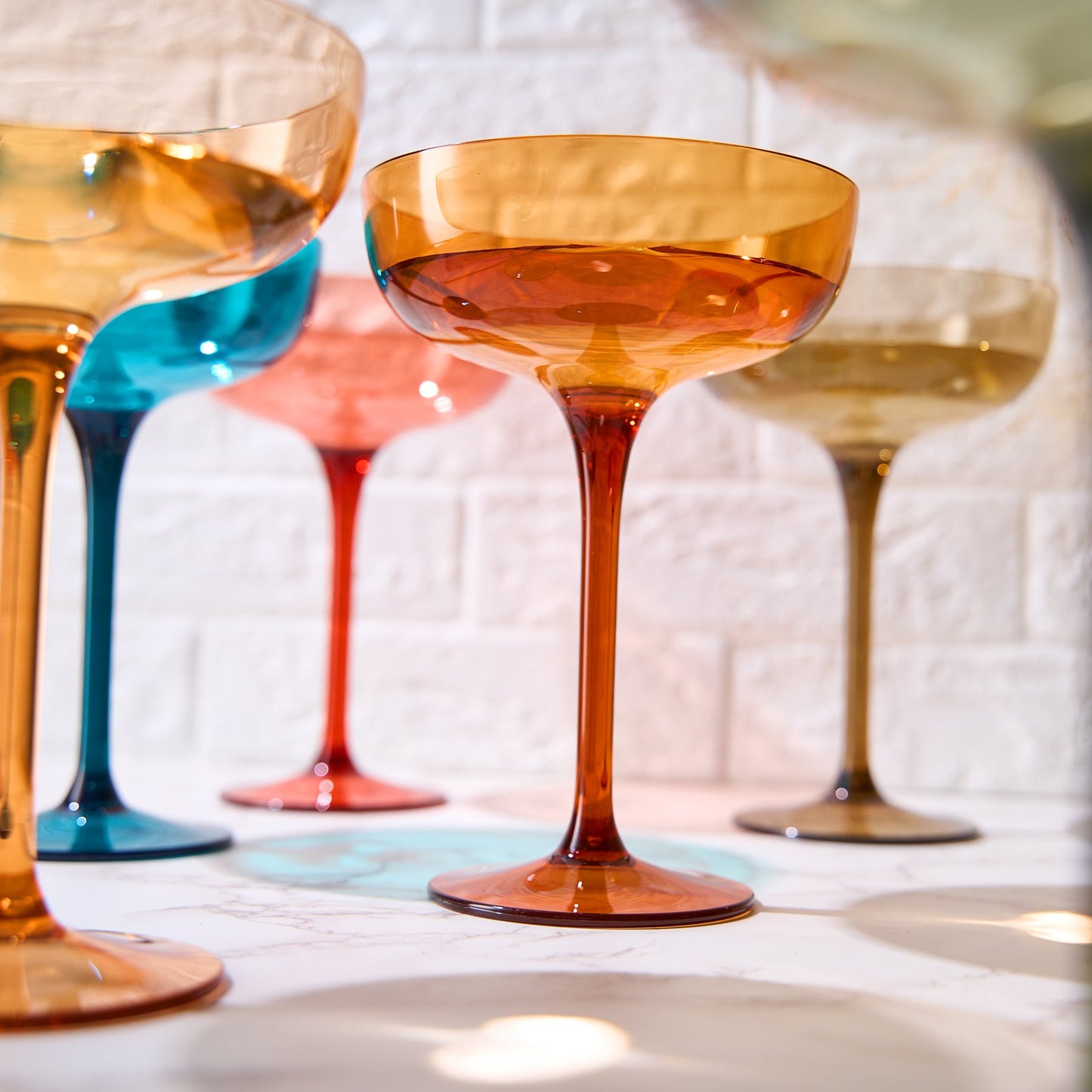 Acrylic Champagne Coupe Cocktail Glass Set of 6