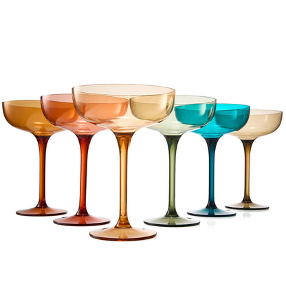 Acrylic Champagne Coupe Cocktail Glass Set of 6