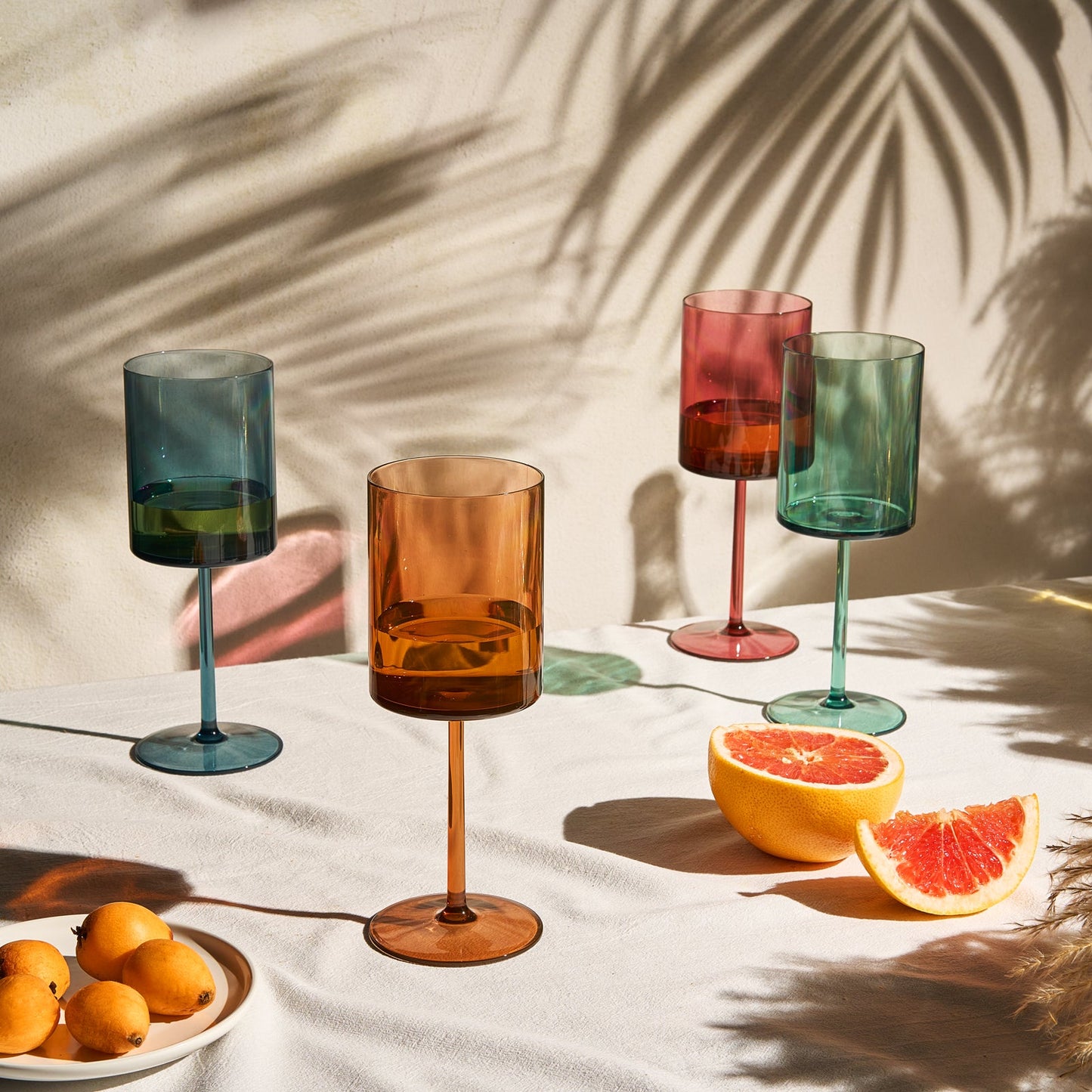 Eze Square Acrylic Wine Glasses Set of Four
