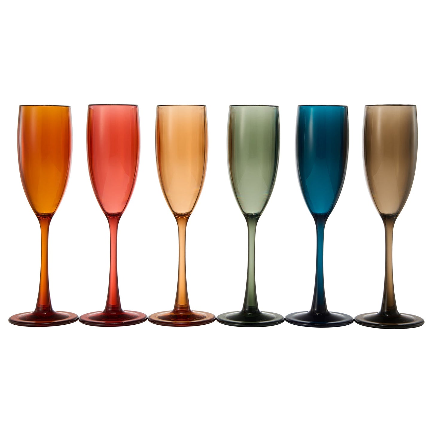 Eze Unbreakable Acrylic Champagne Flutes Set of 6