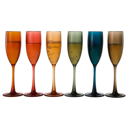 Eze Unbreakable Acrylic Champagne Flutes Set of 6