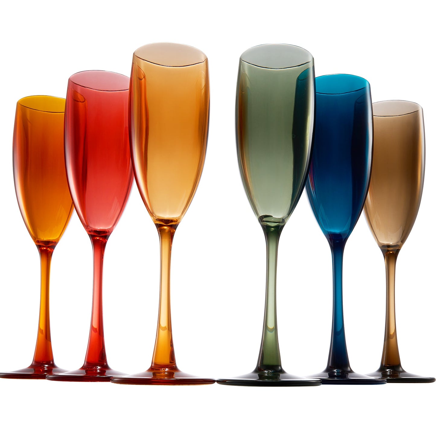 Eze Unbreakable Acrylic Champagne Flutes Set of 6