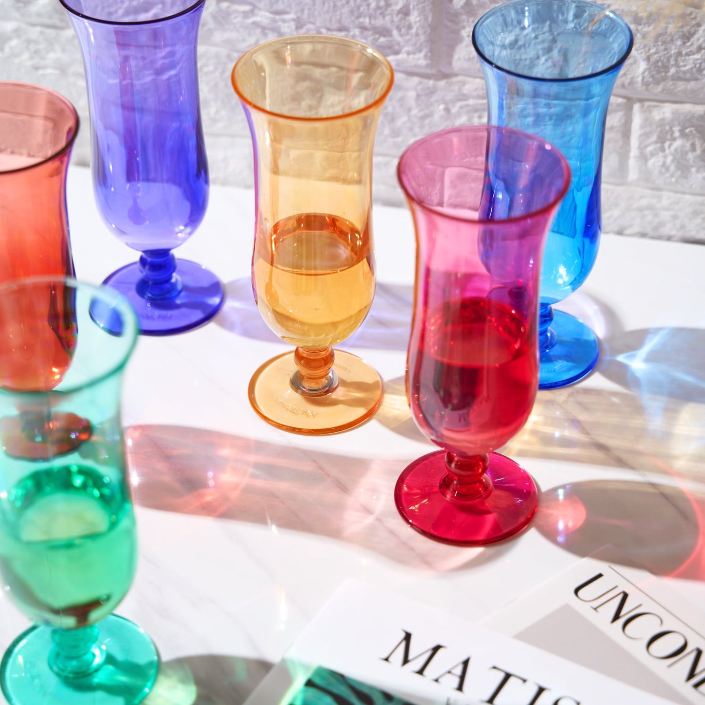 Madrid Acrylic Hurricane Glassware Set of 6