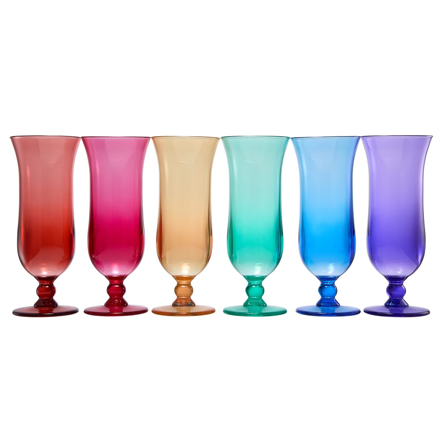 Madrid Acrylic Hurricane Glassware Set of 6