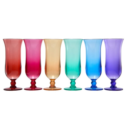 Madrid Acrylic Hurricane Glassware Set of 6