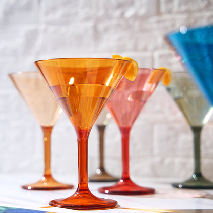 Unbreakable Acrylic Martini Cocktail Glasses