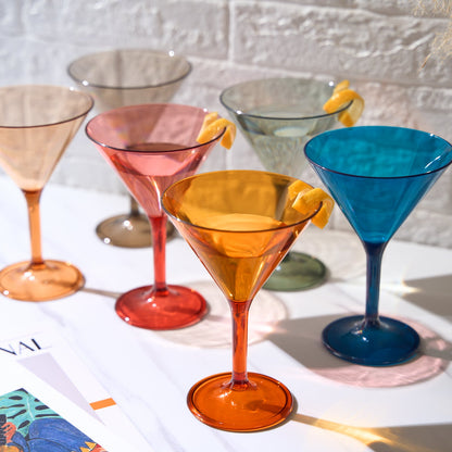 Unbreakable Acrylic Martini Cocktail Glasses
