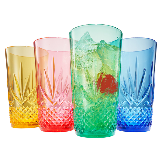 Onix Acrylic Crystal Highball Glasses Set of Four