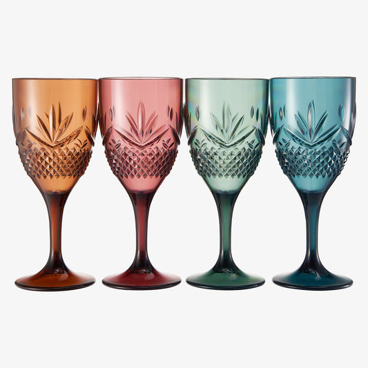 Onix Crystal Stemmed Wine Glasses Set of 4